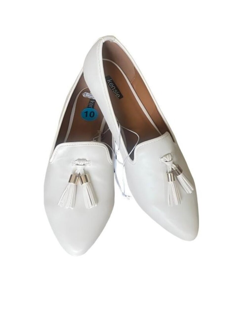 Kensie Gallia White Tassel Loafer